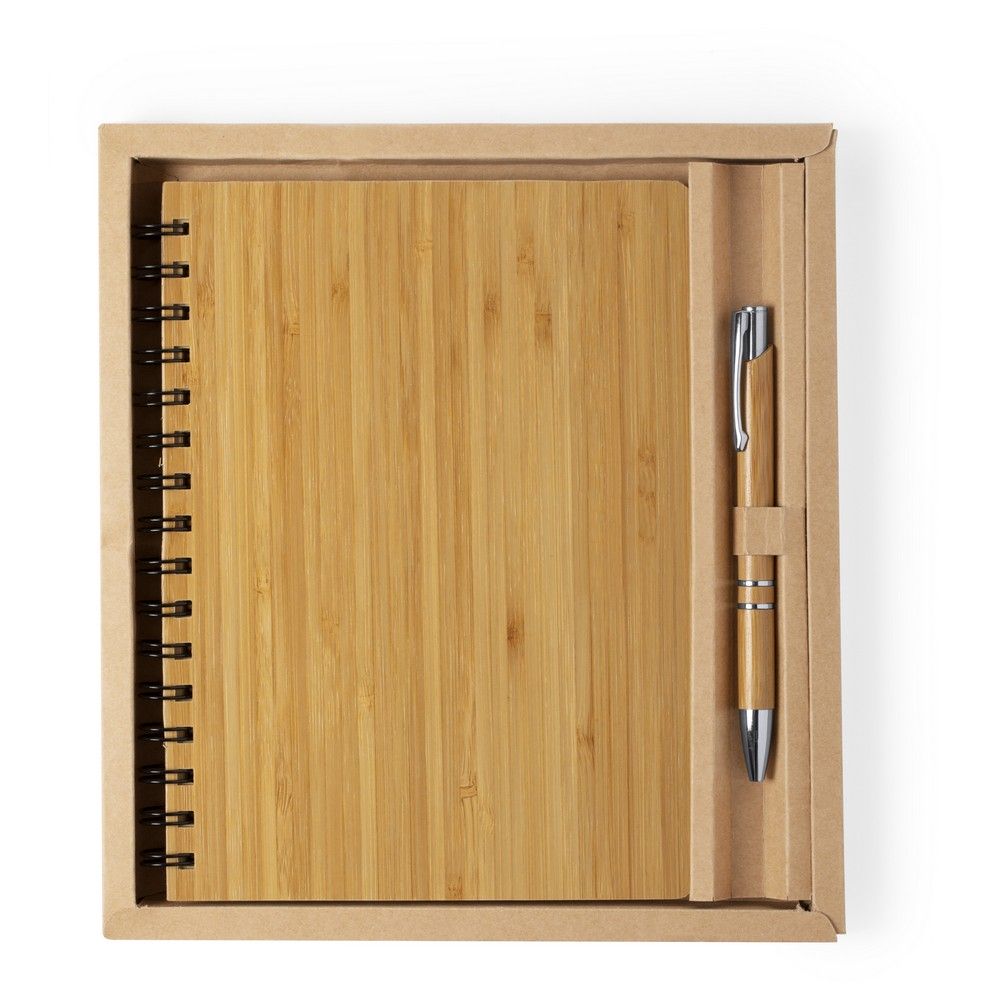 Bambusowy notatnik ok. A5, długopis