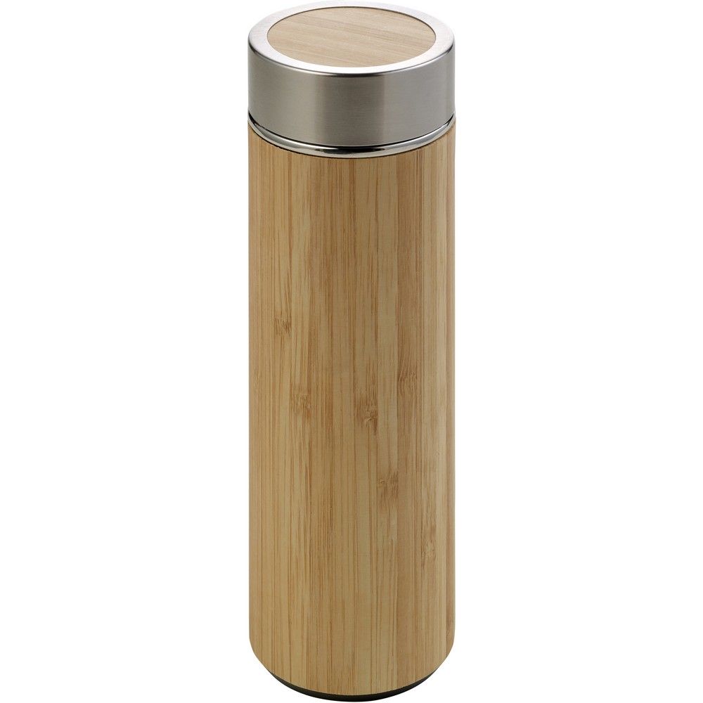 Bambusowy termos 420 ml, posiada sitko zatrzymujące fusy
